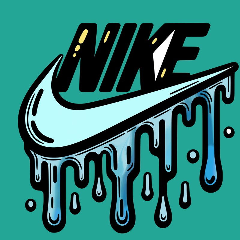 dripping nike logo
