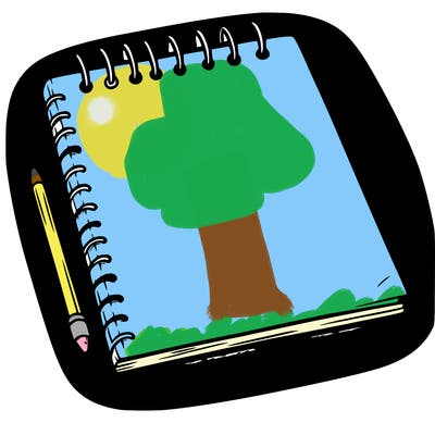 a blank sketch pad