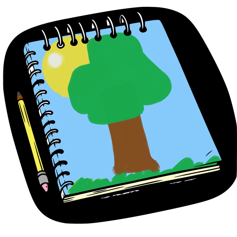 a blank sketch pad