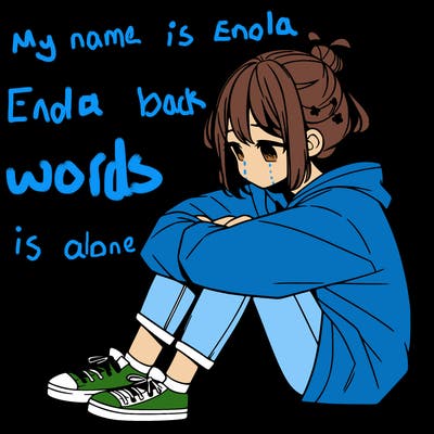 sad anime girl sitting alone