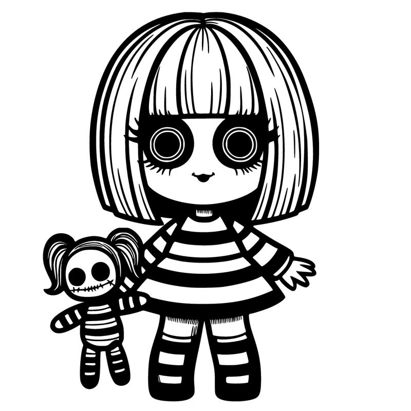 creepy but a doll