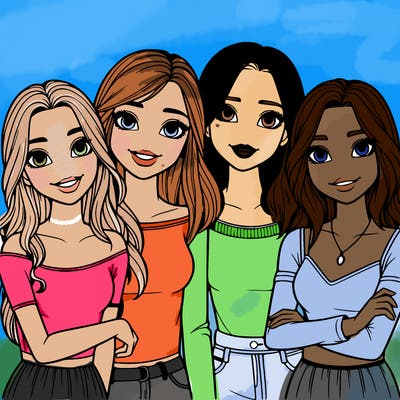 four realistic girl best friends