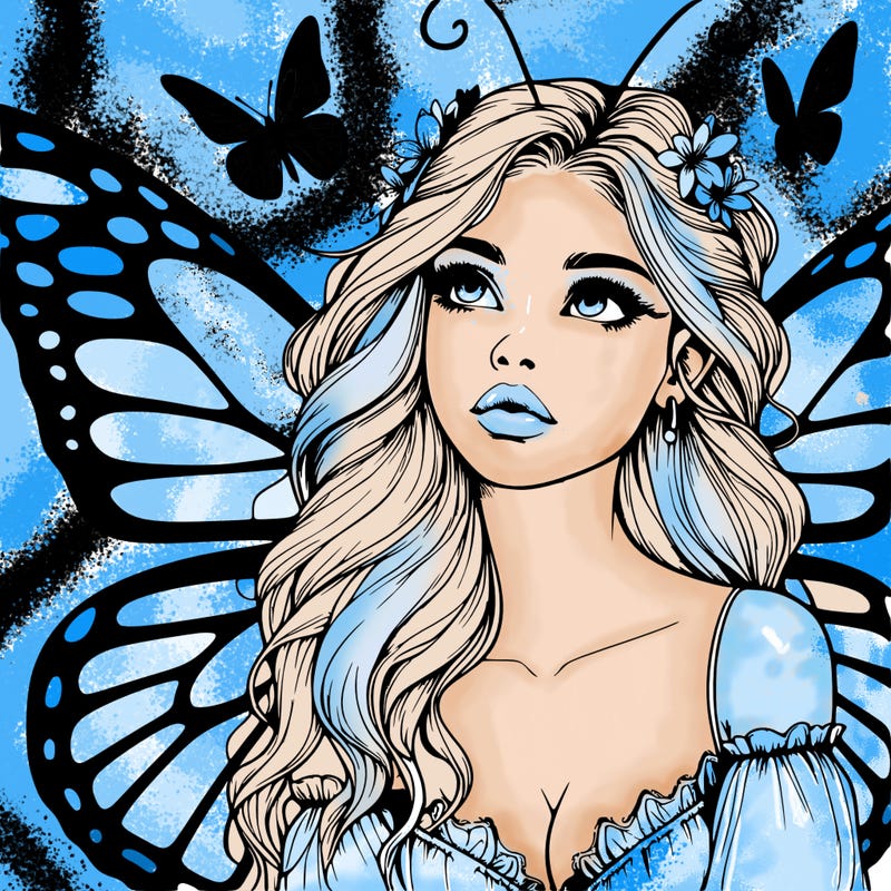 butterfly fairy realistic girl