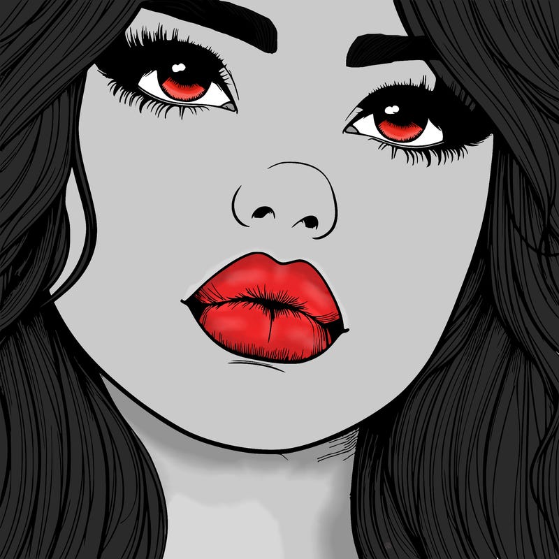 really realistic girl with lips