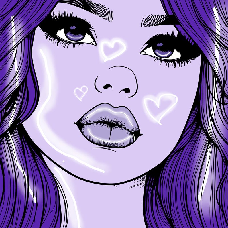 really realistic girl with lips