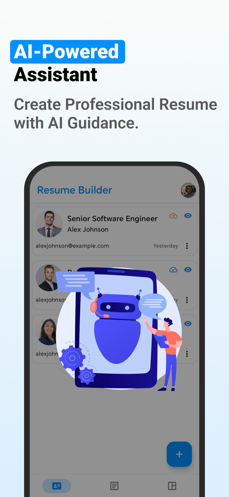 CV Maker, Resume Builder - Asistente impulsado por IA de DuckResume para crear currículums profesionales con orientación experta
