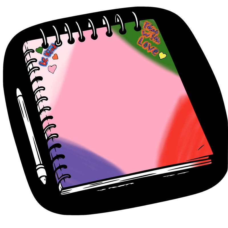 a blank sketch pad