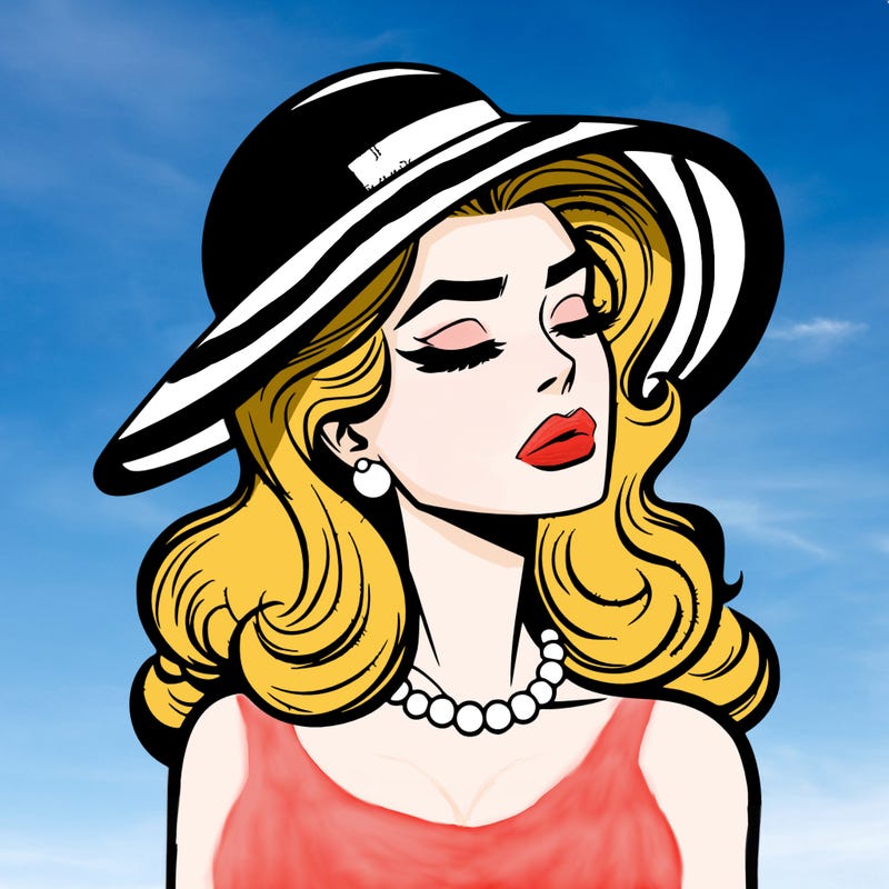 pop art style woman