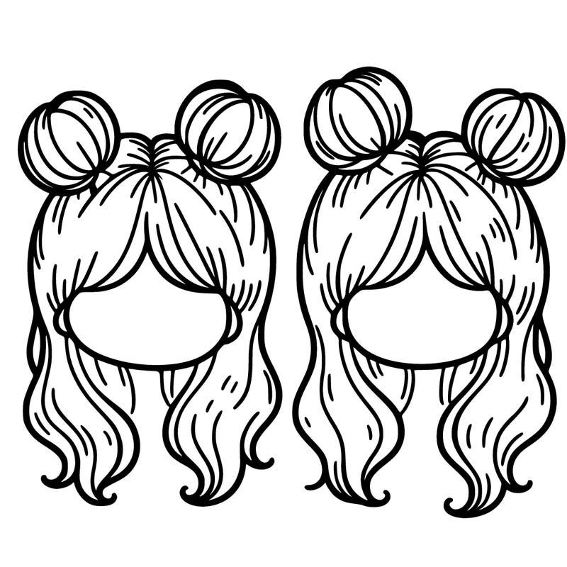 two buns in hair