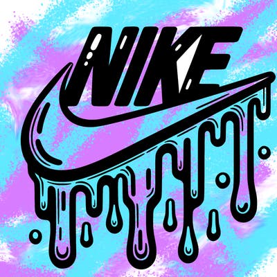 dripping nike logo