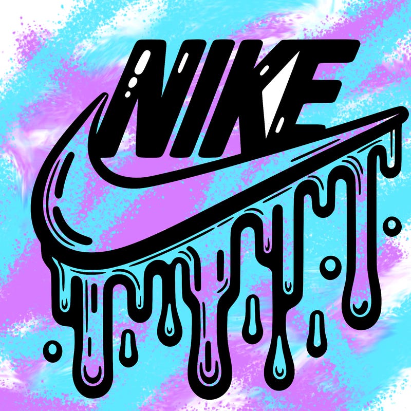 dripping nike logo