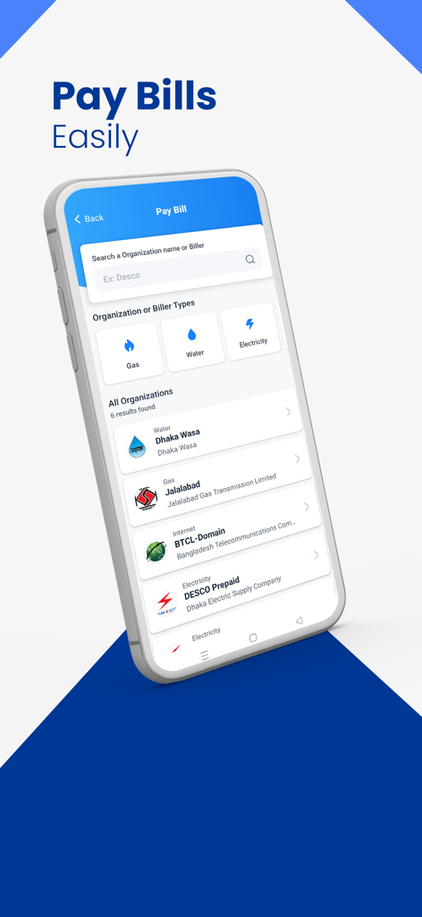 ShareTrip: Flight Shop Voucher - ShareTrip mobile app screen showing options to pay utility bills like gas water and electricity in Bangladesh