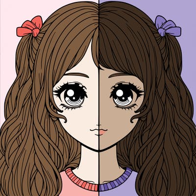 realistic pretty girl split