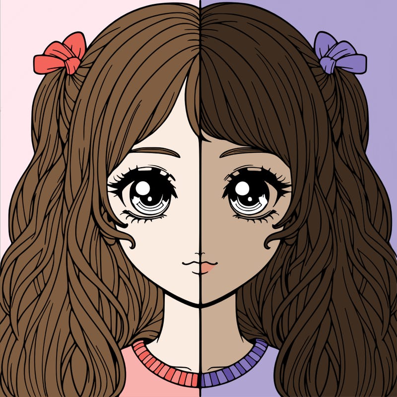 realistic pretty girl split