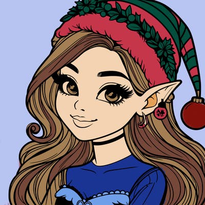 christmas girl elf realistic