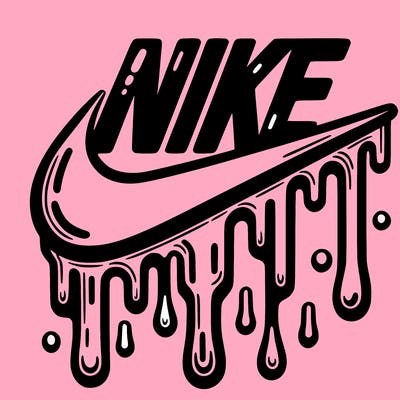 dripping nike logo