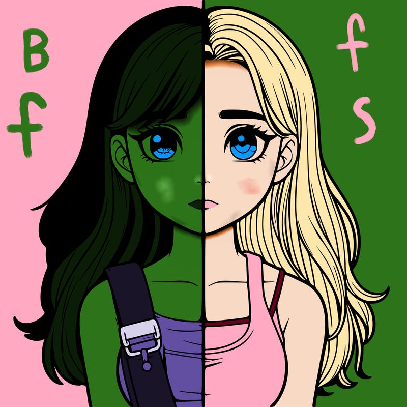 realistic girl split