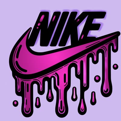dripping nike logo