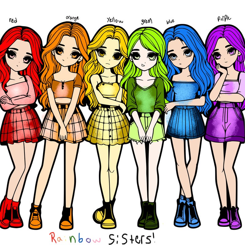 a group of girls realistic