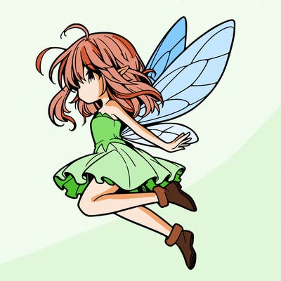 manga fairy flying