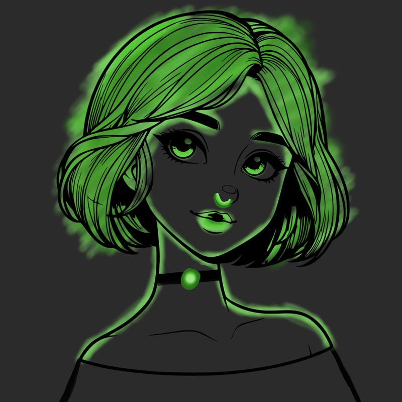 realistic girl with short hair