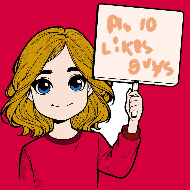 realistic girl holding up a sign