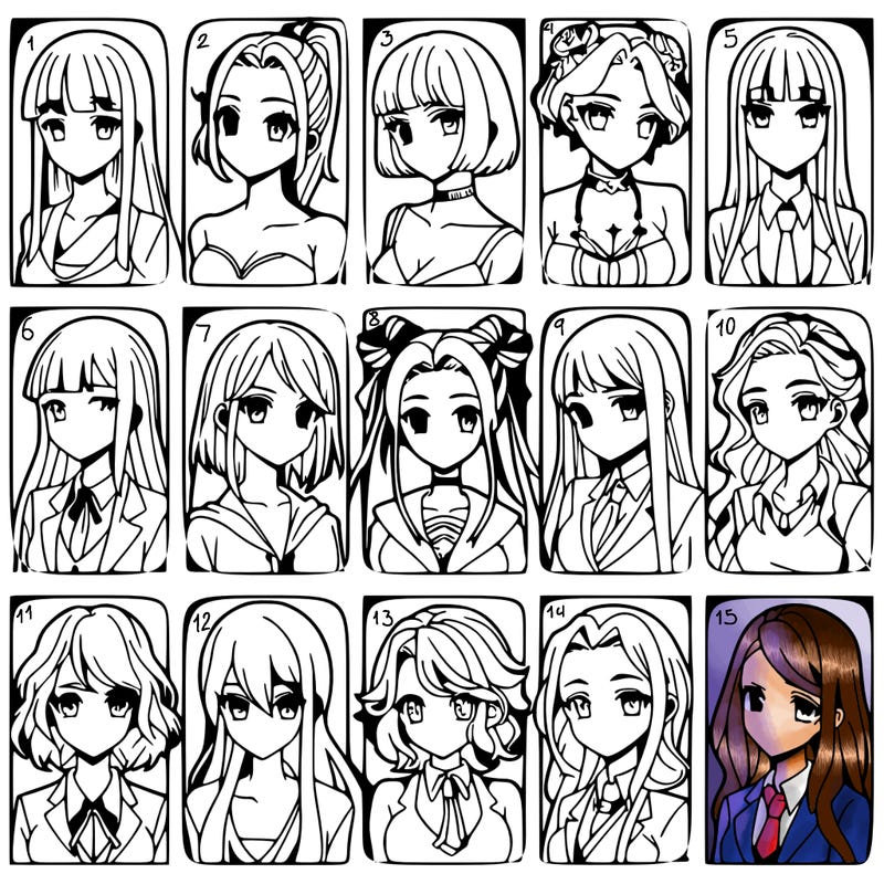 girls that look diffrent anime