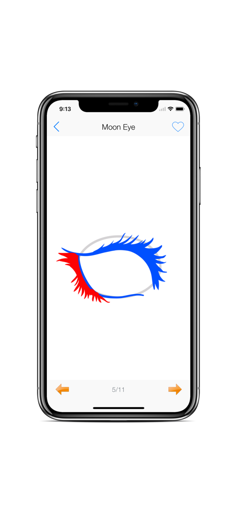 Draw Human Body - Hair Style - A step by step drawing lesson showing how to draw a moon eye on a mobile screen