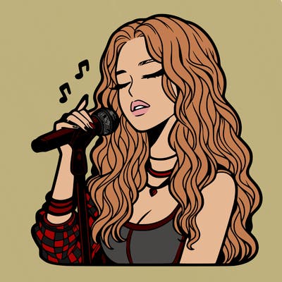 realistic female singer