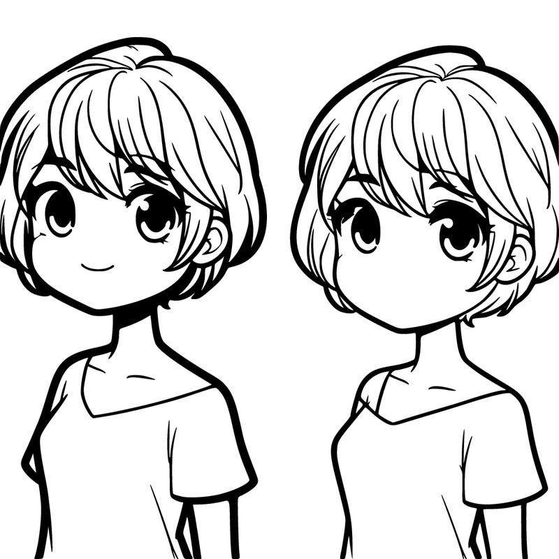 short haired girl