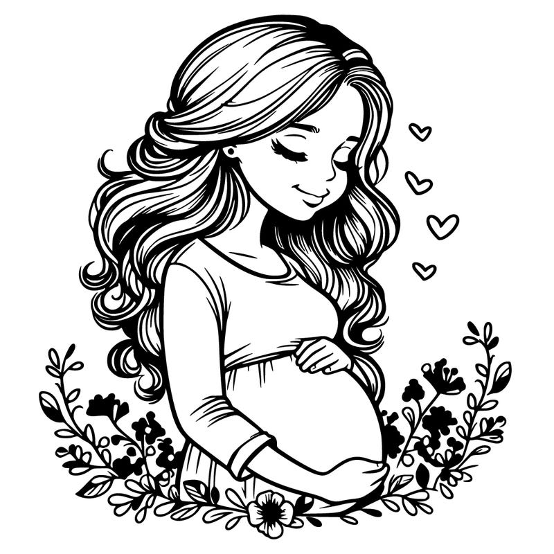 realistic pregnant girl