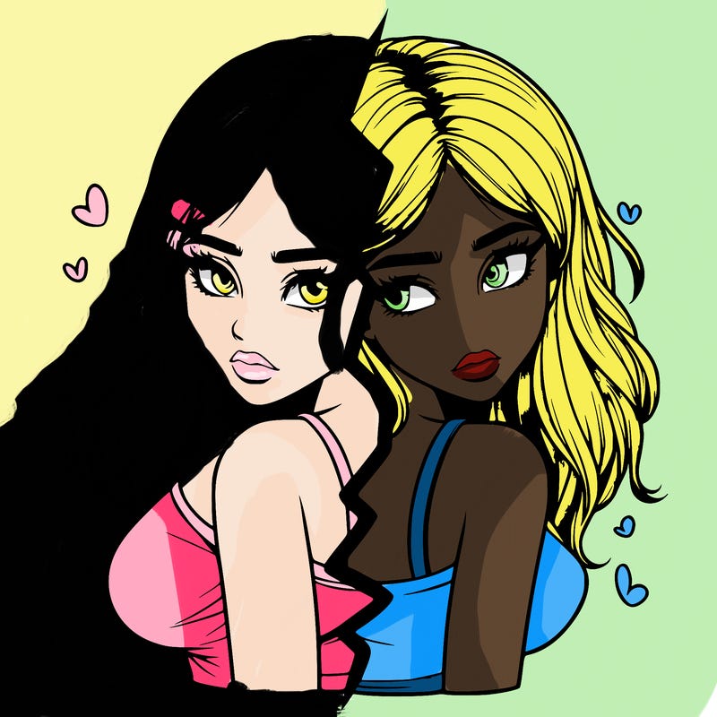 realistic girl split