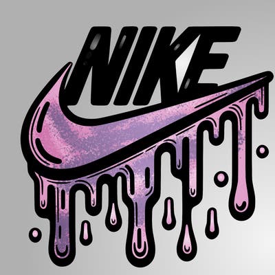 dripping nike logo