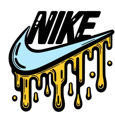 dripping nike logo
