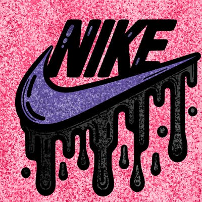 dripping nike logo