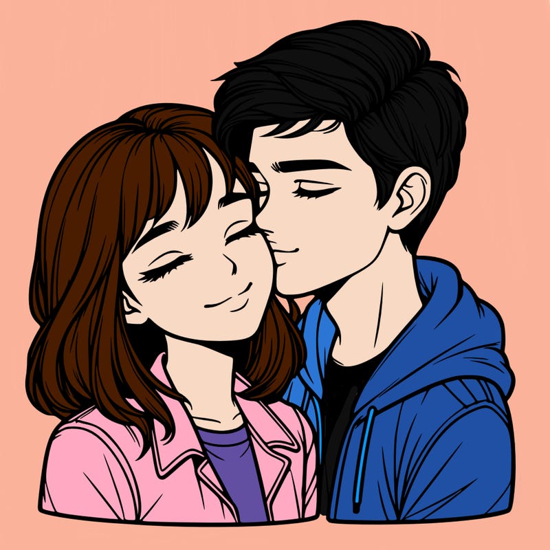 realistic girl and boy  love