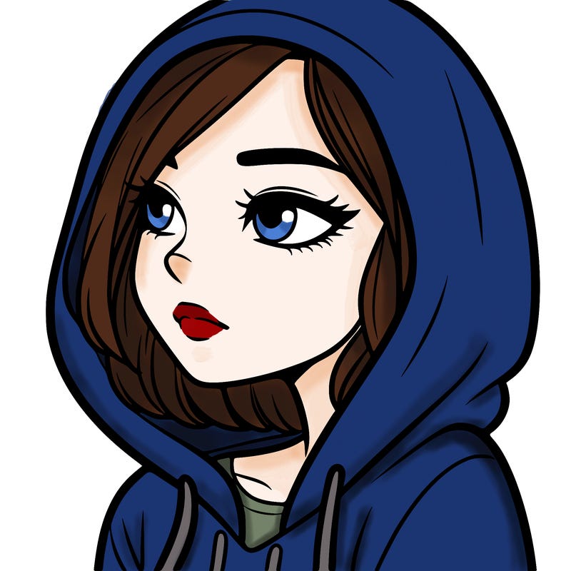 a woman wearing a hoodie