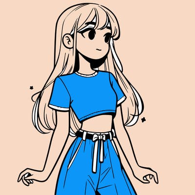 girl in a cute crop top