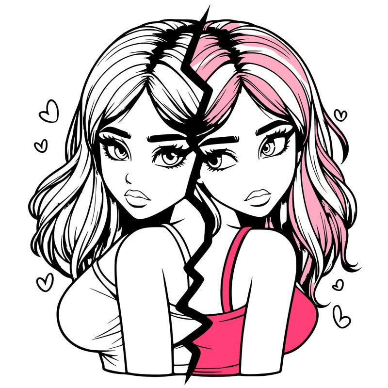 realistic girl split