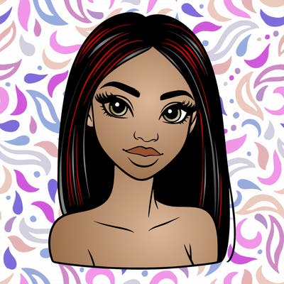 beautiful black woman with straight hair