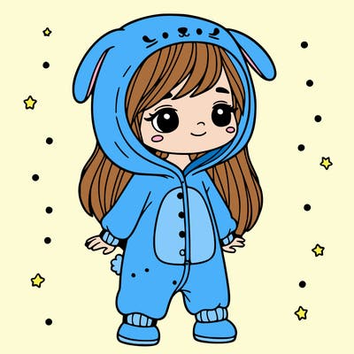 girl in onesie