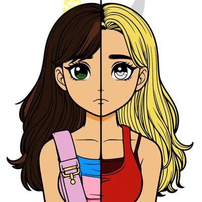 realistic girl split