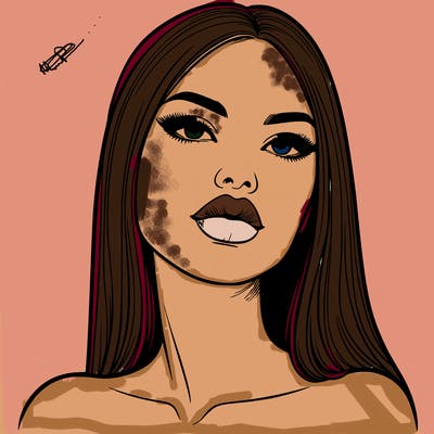 realistic woman with full lips