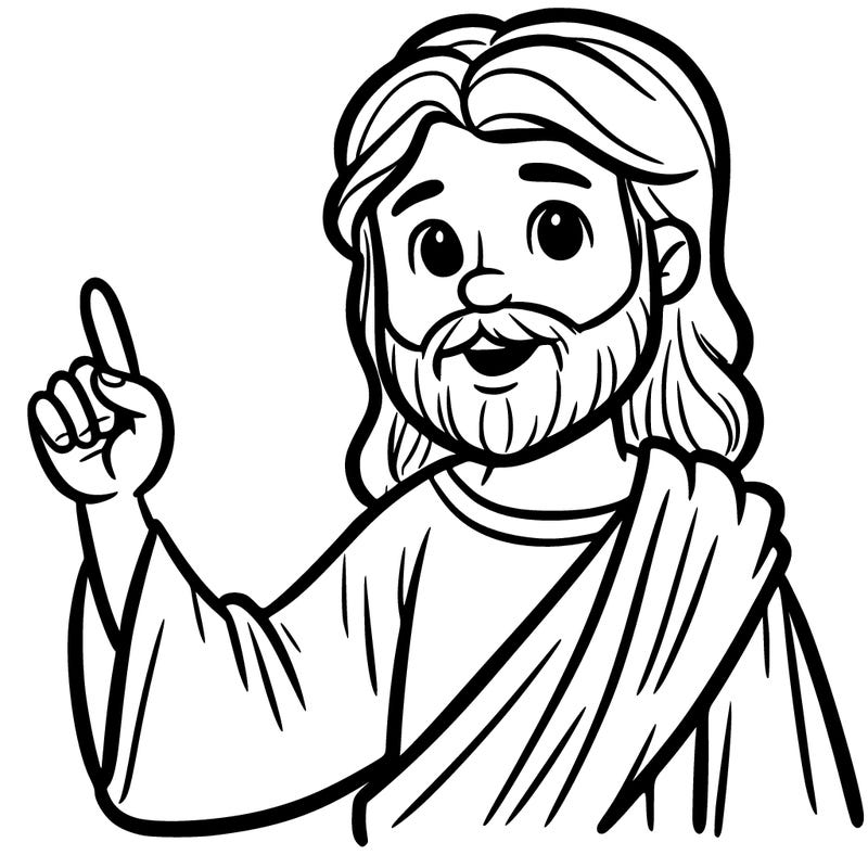 drawing of jesus to color