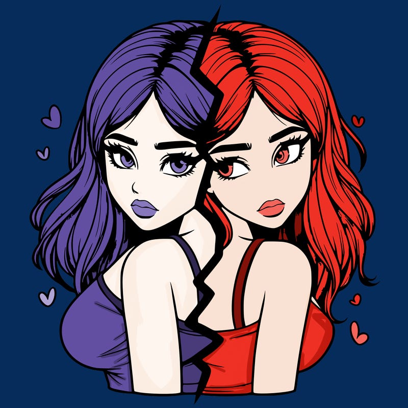 realistic girl split