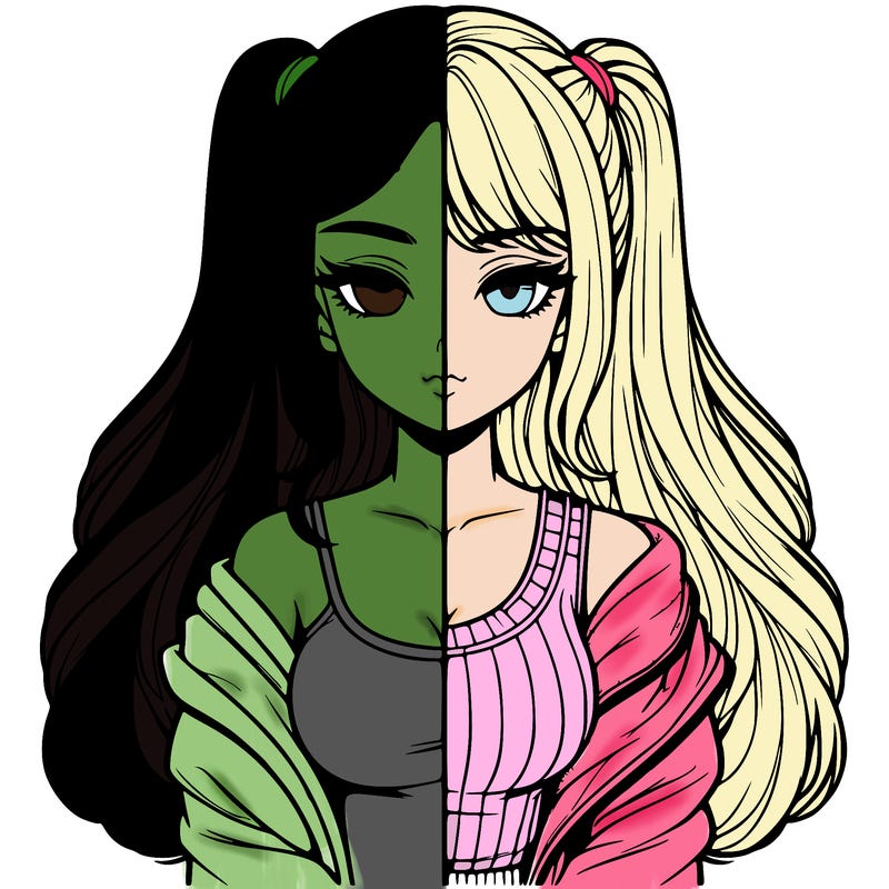 realistic girl split