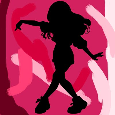 realistic girl danceing