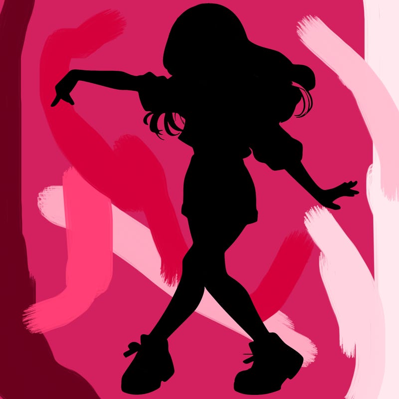 realistic girl danceing