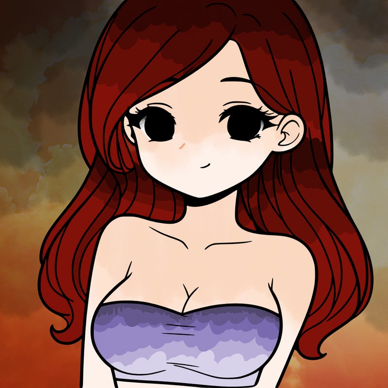 a pretty young girl in a tube top