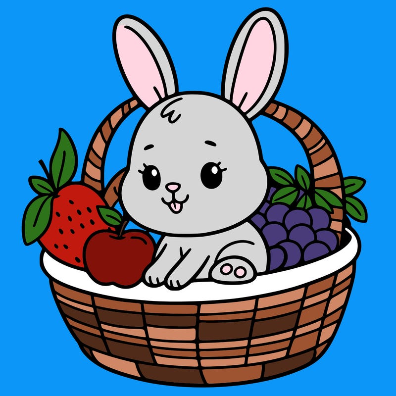 bunny in a fruit basket